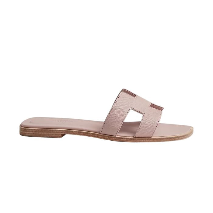 HERMES Oran Leather Slide Sandals for Women