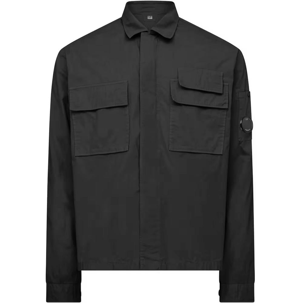 CP Company Lens Badge Shirt Jacket Black Men’s 17CMOS135A005783G999