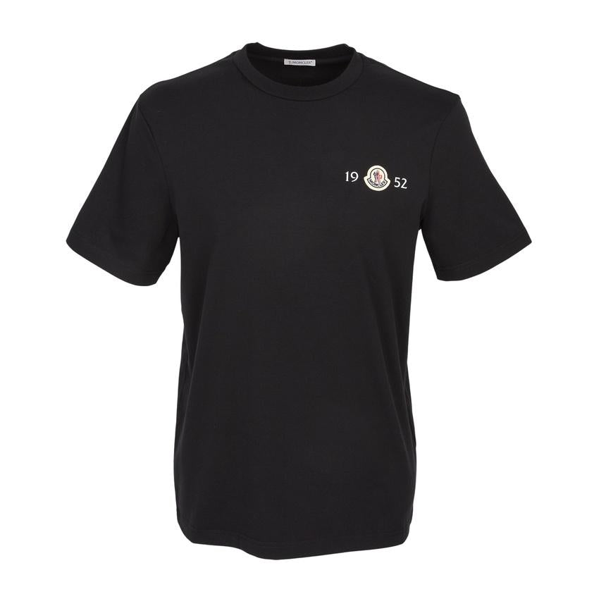 Moncler Men’s Short Sleeve T-Shirt Black Cotton