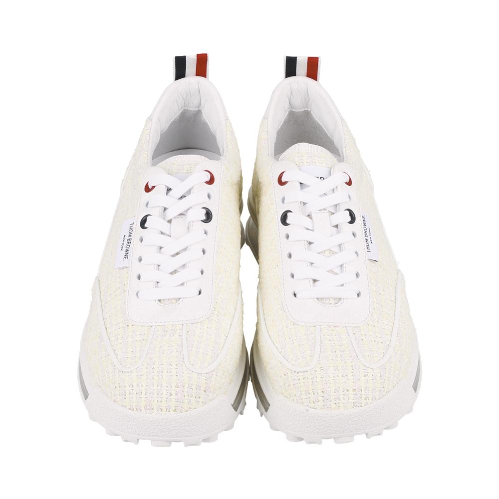 THOM BROWNE Tweed Clear Sole Low-Top Sneakers