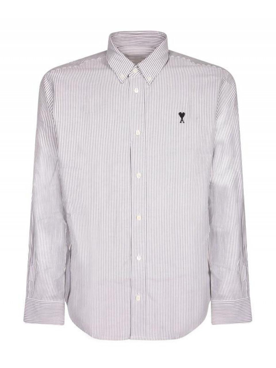 AMI Button-Down De Coeur Long Sleeve Shirt