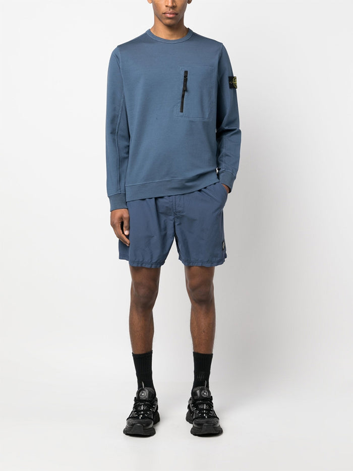 STONE ISLAND Nylon Swim Shorts with Logo Patch Navy Men’s Shorts