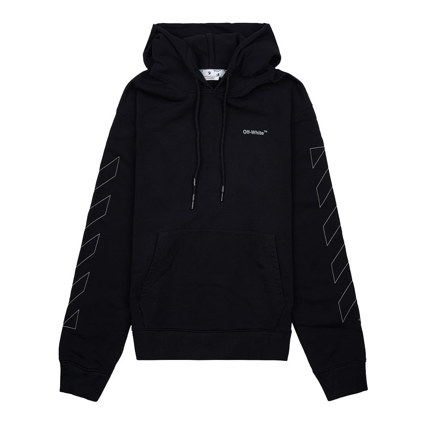 OFF WHITE Men's Diag Outline Slim Fit Hoodie OMBB097C99FLE0011010