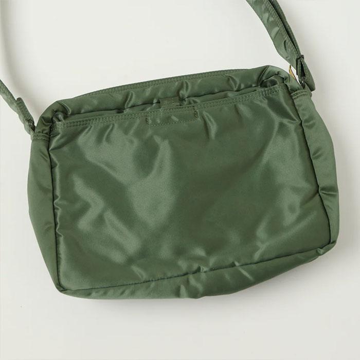 PORTER Tanker Large Zipper Sling Bag Sage Green Crossbody