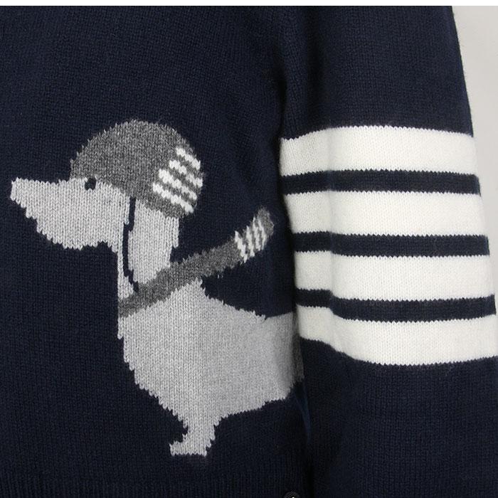 THOM BROWNE Hector Intarsia Wool Cardigan MKC524A Y1030 415