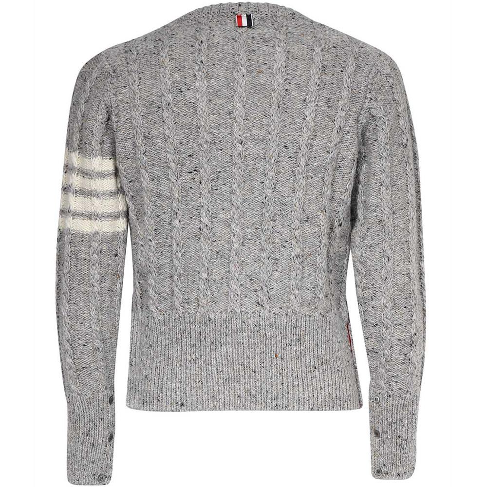 THOM BROWNE Diagonal Armband Classic Crewneck Pullover Knit Sw MKA469B Y1506 055