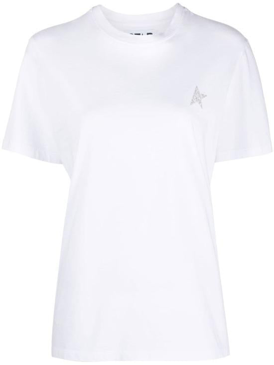 GOLDEN GOOSE White Cotton Short Sleeve T-Shirt GWP01220 P00059480185