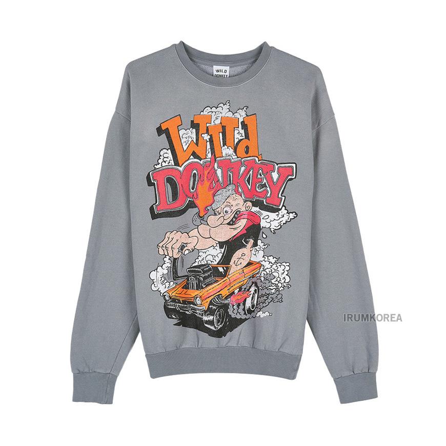 Wild Donkey Dyed Old Grey Unisex Rat Race Sweatshirt