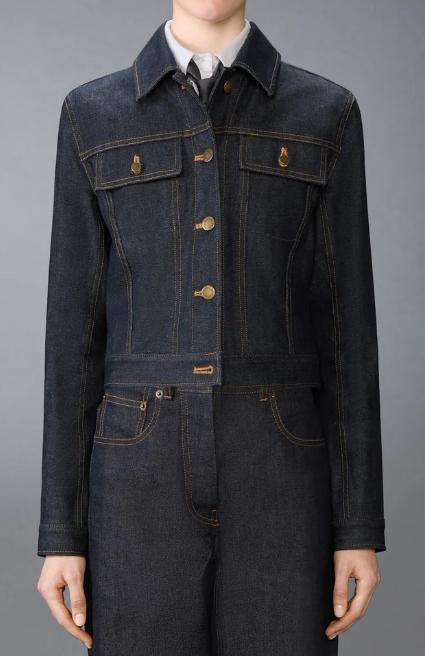 THOM BROWNE Selvedge Denim Shrunken Jacket Navy Women’s FBC948U F11014