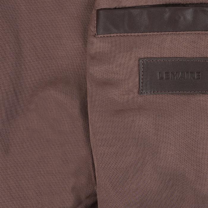 Lemaire Paper Cow Soft Leather Blazer Jacket for Men Brown