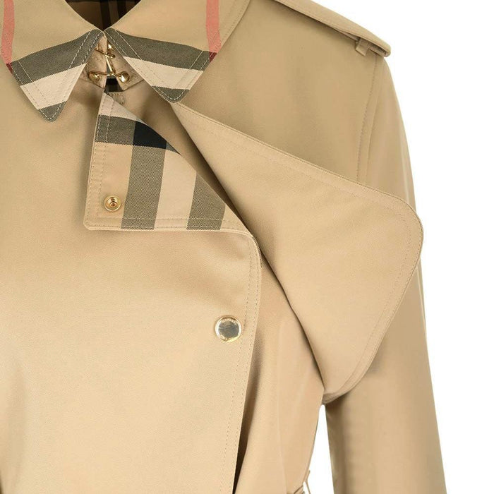 BURBERRY Sandridge Check Trench Coat Honey 8115484