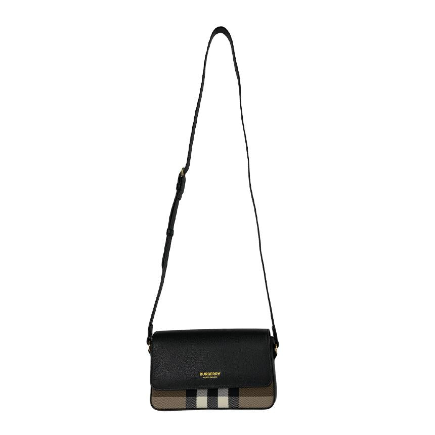 BURBERRY Mini Crossbody Bag New Hampshire Check Black 80840281 81072691