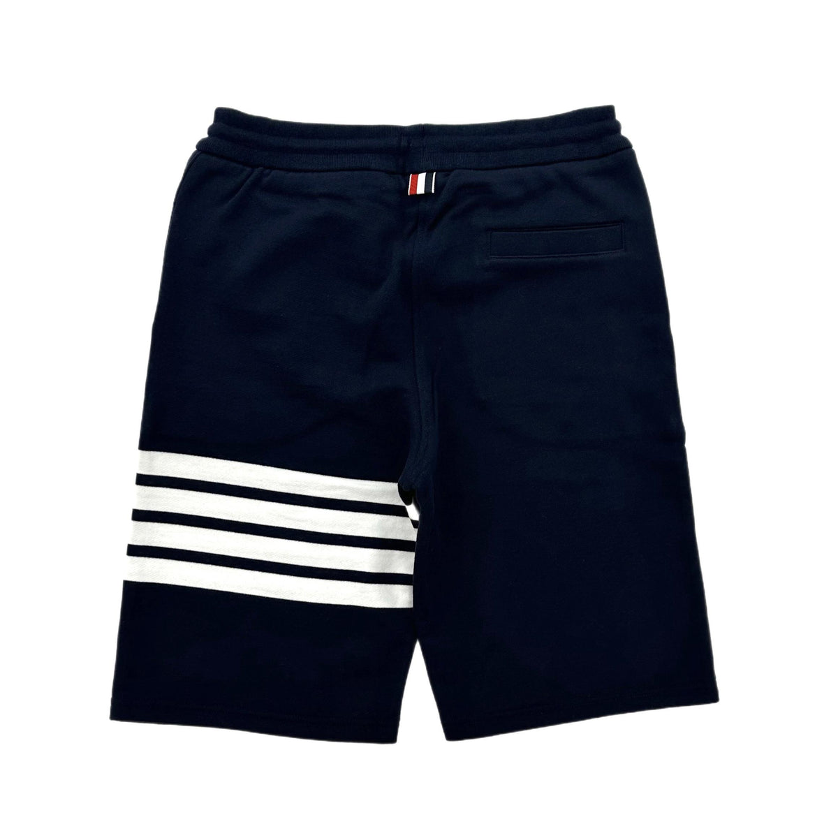 THOM BROWNE Striped Armband Fleece Sweat Shorts Navy Men’s