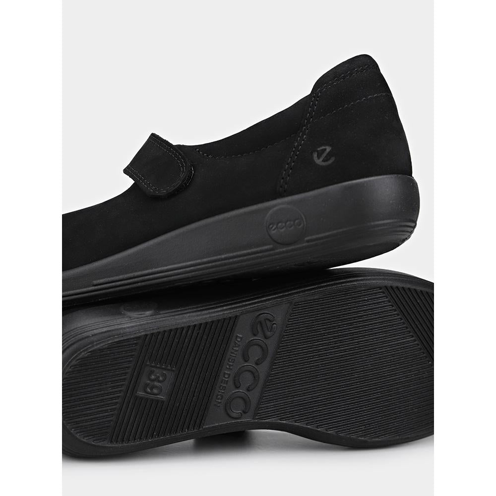 ecco Soft 20 Leather Flats Black Women’s Shoes
