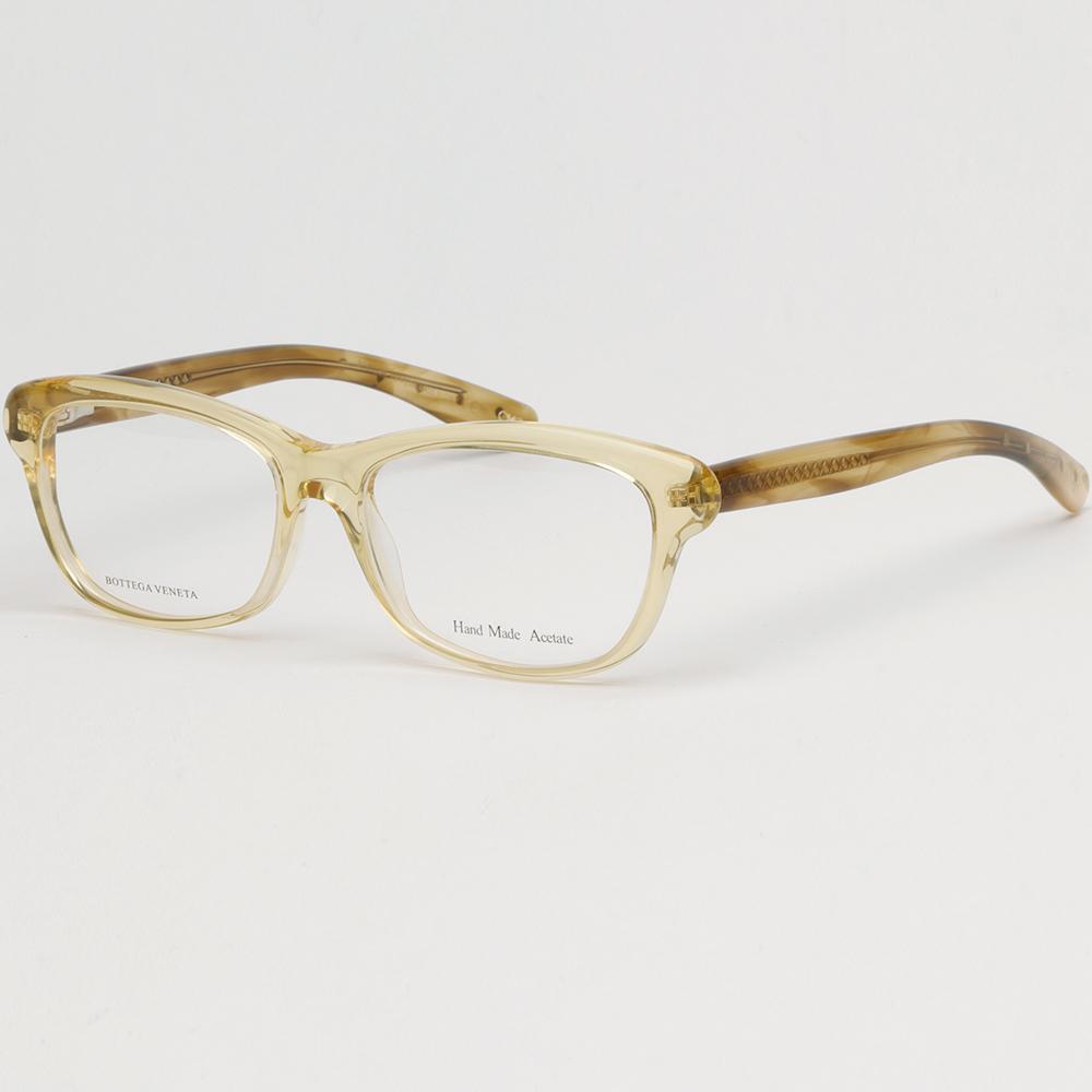 Bottega Veneta Translucent Acetate Square Eyeglass Frames Unisex