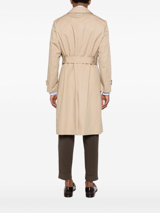 LARDINI Beige Wool Blend Single-Breasted Overcoat for Men PADRIL PASP6660 1200