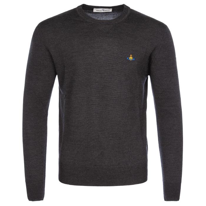 Vivienne Westwood Men’s Vintage Black Round Neck Knit Sweater