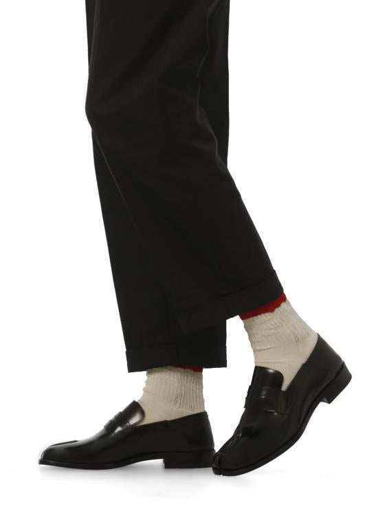 Maison Margiela Tabi Loafers Black Leather Men’s