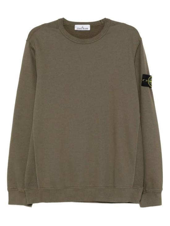 STONE ISLAND Brushed Organic Cotton Fleece Regular Fit Crewnec K2S15 S0A20 V0054