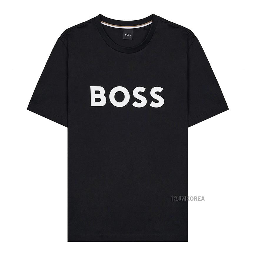 HUGO BOSS Logo Print T-Shirt Black White Men’s