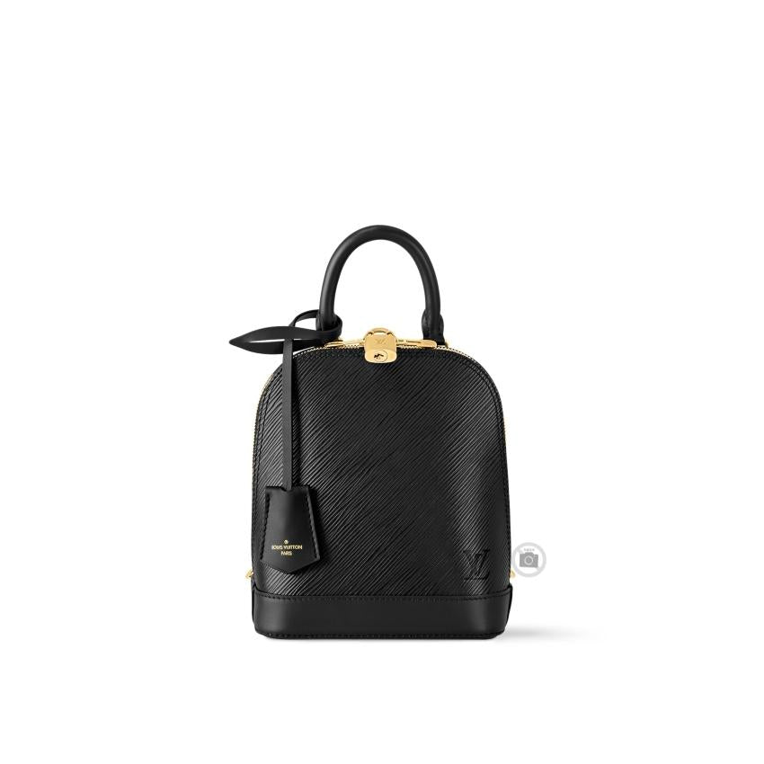 Louis Vuitton Epi Alma Backpack Women’s Black Leather Unisex Bag