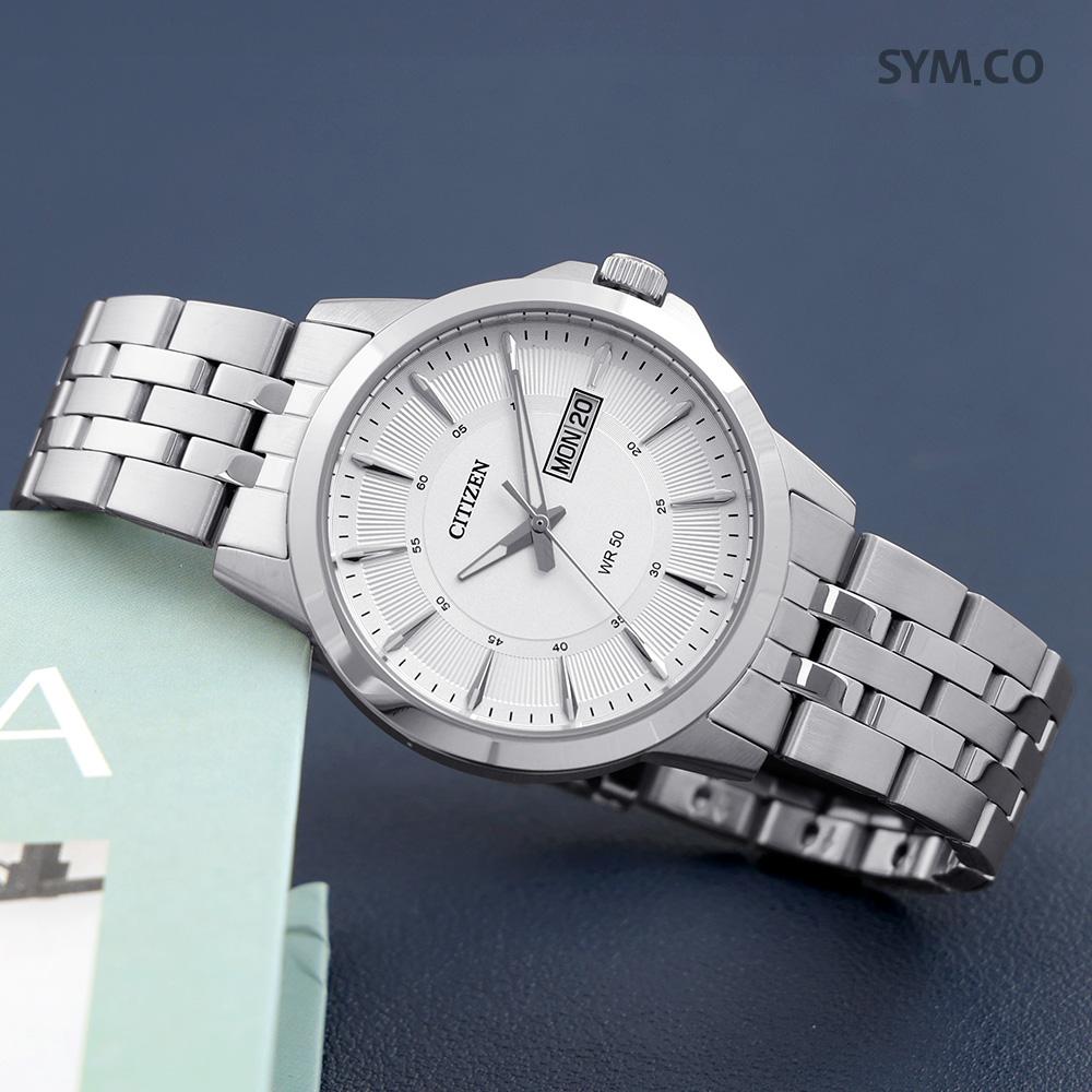 CITIZEN Day-Date Quartz Analog Classic Men’s Metal Watch BF201151A