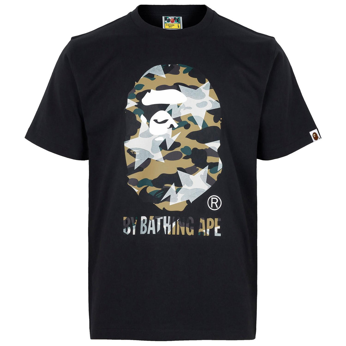 BAPE Black Yellow Ape Head Camo T-Shirt 001TEM301023M BLACK YELLOW