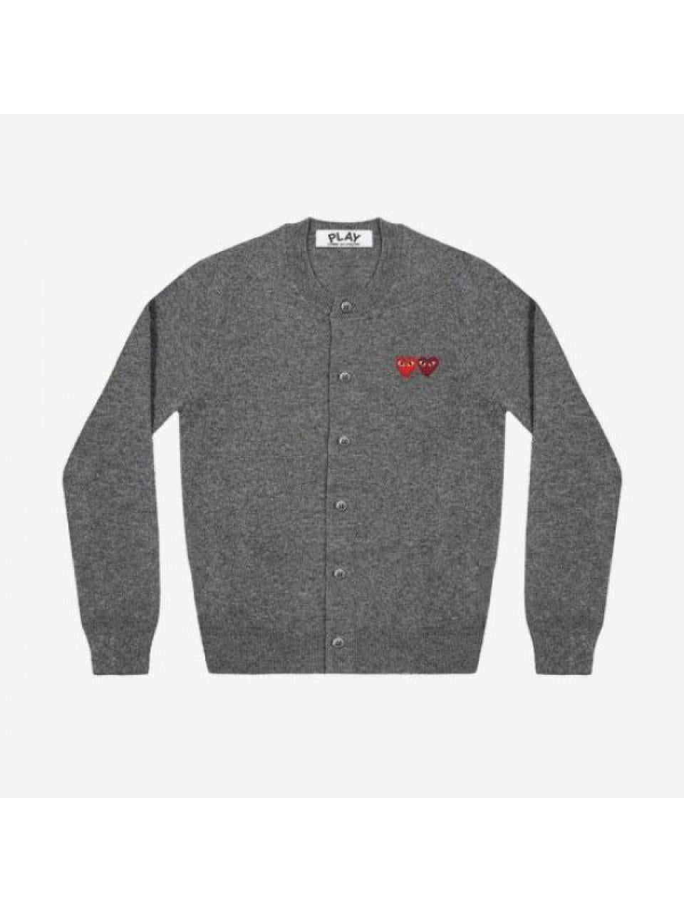 Comme des Garcons Double Heart Patch Cardigan