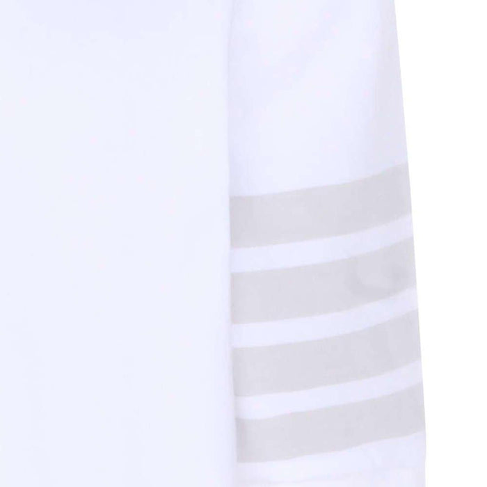 THOM BROWNE Diagonal Logo White Short-Sleeve T-Shirt Unisex