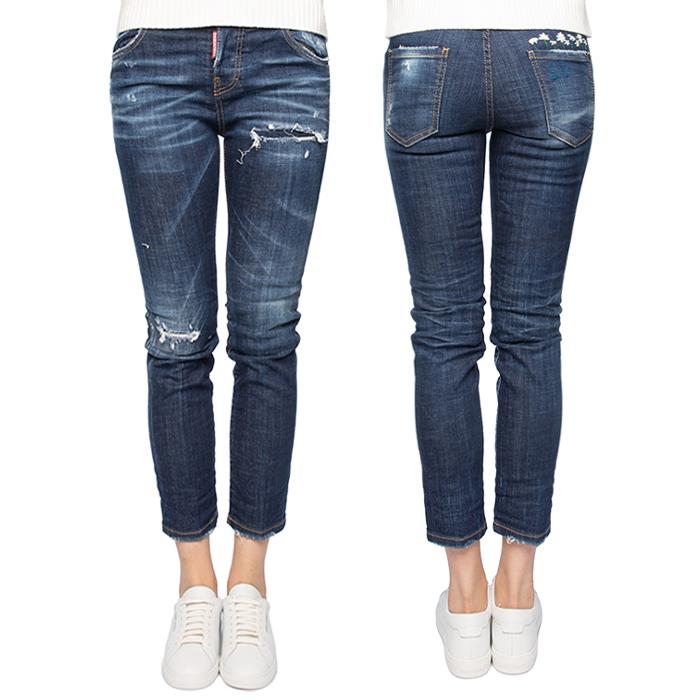 Dsquared2 Blue Wash Daisy Cool Girl Cropped Jeans