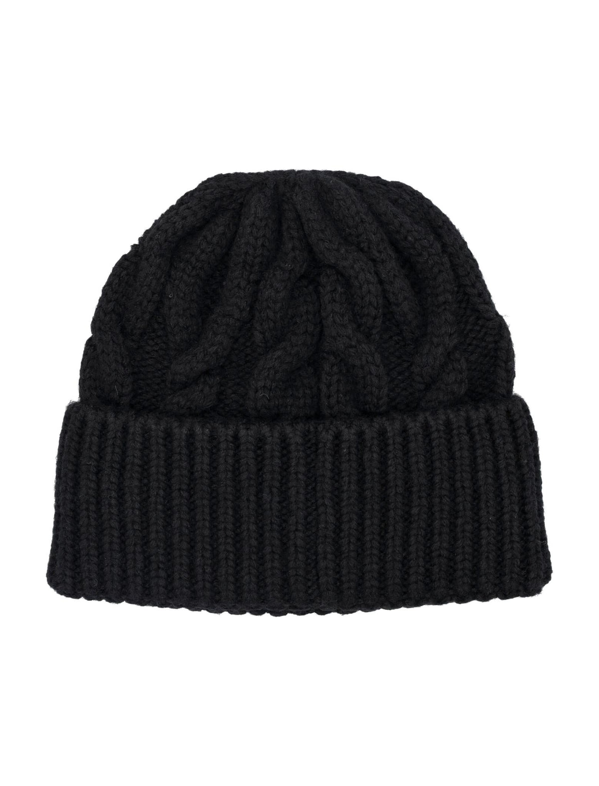 Moncler Black Wool Beanie Hat