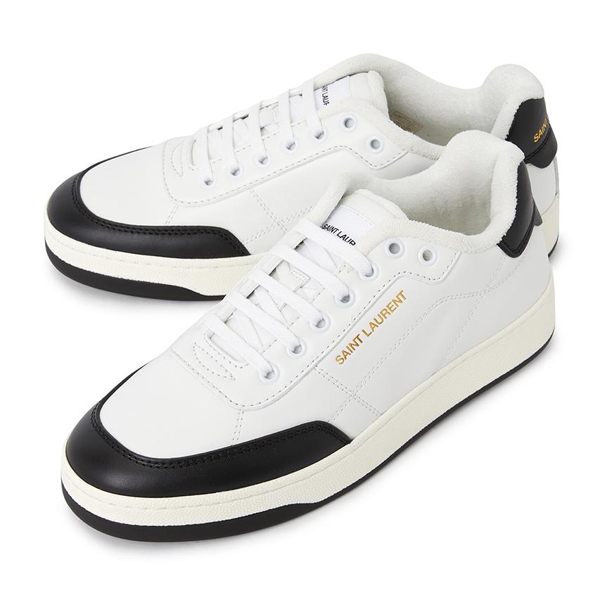 Saint Laurent SL61 Leather Low-Top Sneakers for Men White