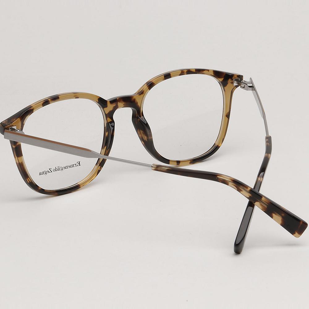 Zegna Havana Acetate Full-Rim Eyeglasses Unisex EZ5140 056