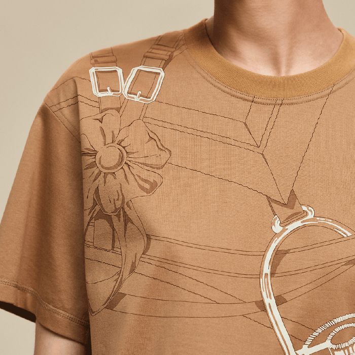 HERMES Grand Manege Maxi Short-Sleeve T-Shirt Size 40