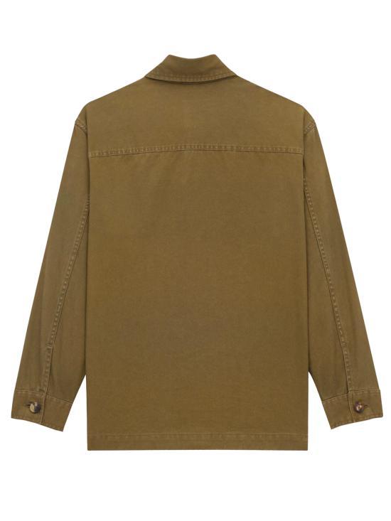 Saint Laurent Cotton Linen Gabardine Cassandre Overshirt Savan 852696 Y253W 2669