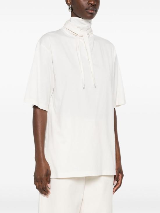 Lemaire Light Cream Jersey Shoulder T-Shirt TS0030LJ1018048
