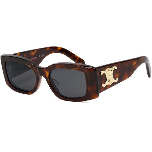 CELINE Triomphe Havana Acetate Sunglasses Asian Fit Unisex CL40282U 52A