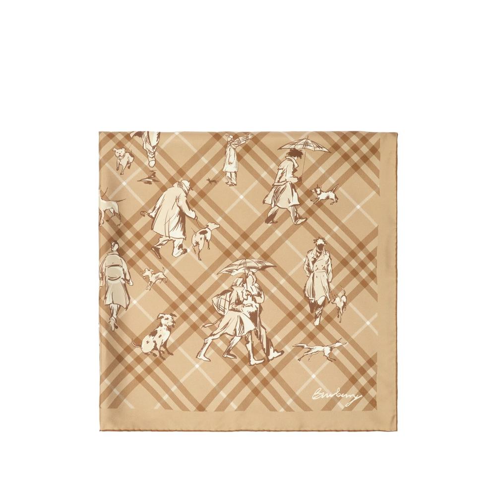 BURBERRY Silk Square Scarf 90x90 POP C5055