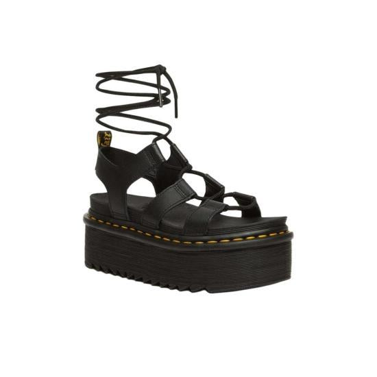 Dr.Martens Black Leather Platform Sandals 31538001 DOM