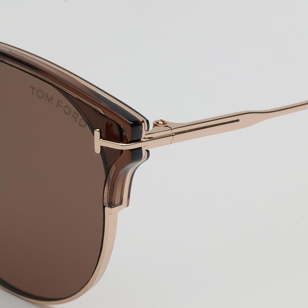 TOM FORD Round Clear Half-Rim Sunglasses Unisex Fashion TF898K 45E