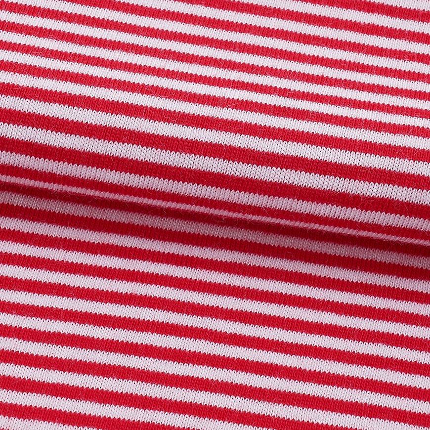 DANTON Women's Short Sleeve Cropped T-Shirt C0408 CVT RED X WHITE
