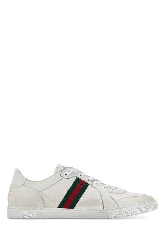 GUCCI Stretch Low-Top Sneakers White Leather Women’s