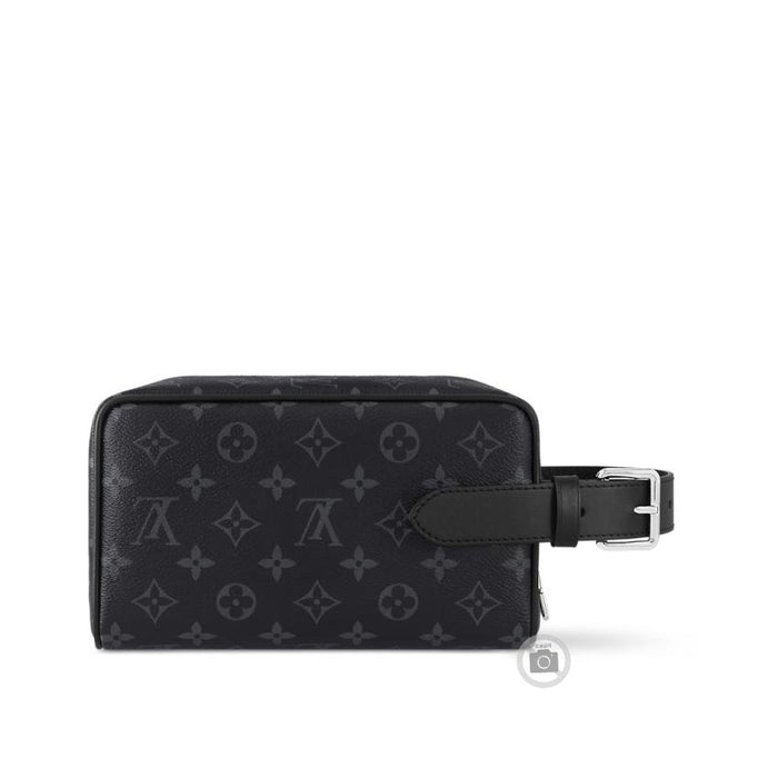 Louis Vuitton Eclipse Monogram Leather Locker Dopp Kit Clutch Bag