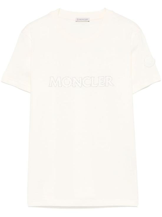 Moncler Logo Cotton T-Shirt White Women’s Top
