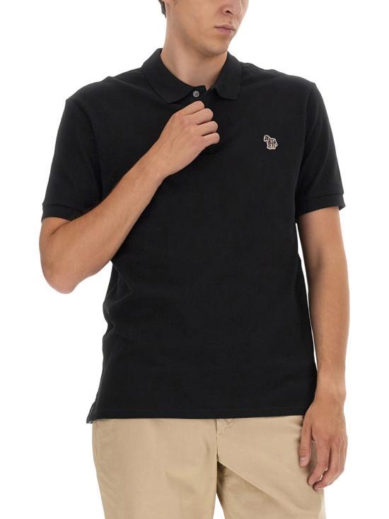 Paul Smith Cotton Polo Shirt for Men M2R183KKZEBRA79 BLACK DOM