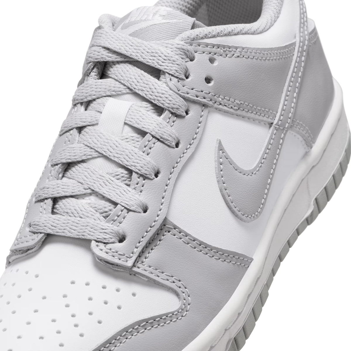 Nike Dunk Low White Light Smoke Gray Kids Sneakers Low Top