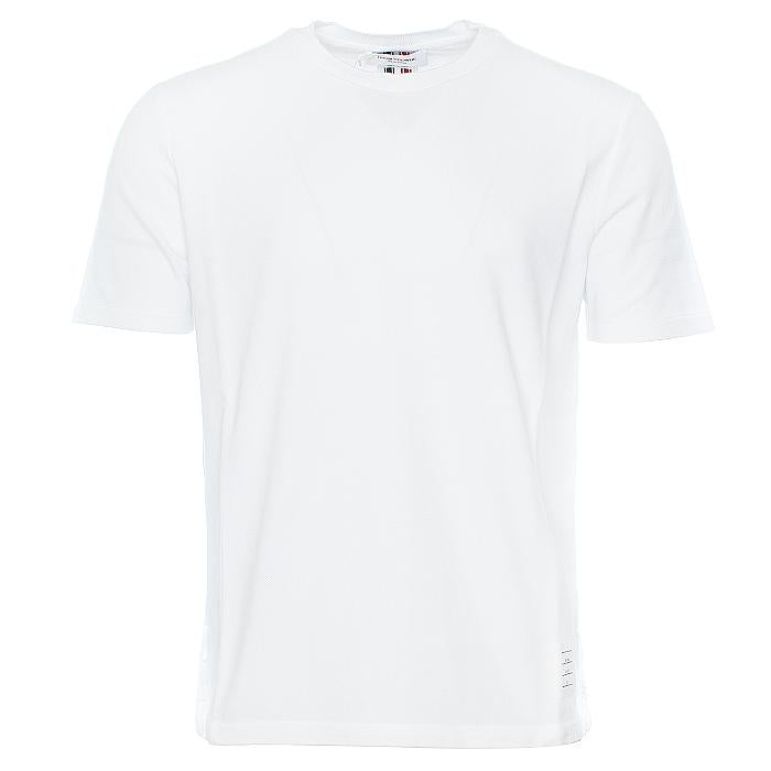 THOM BROWNE Center-Back Stripe Short Sleeve T-Shirt White