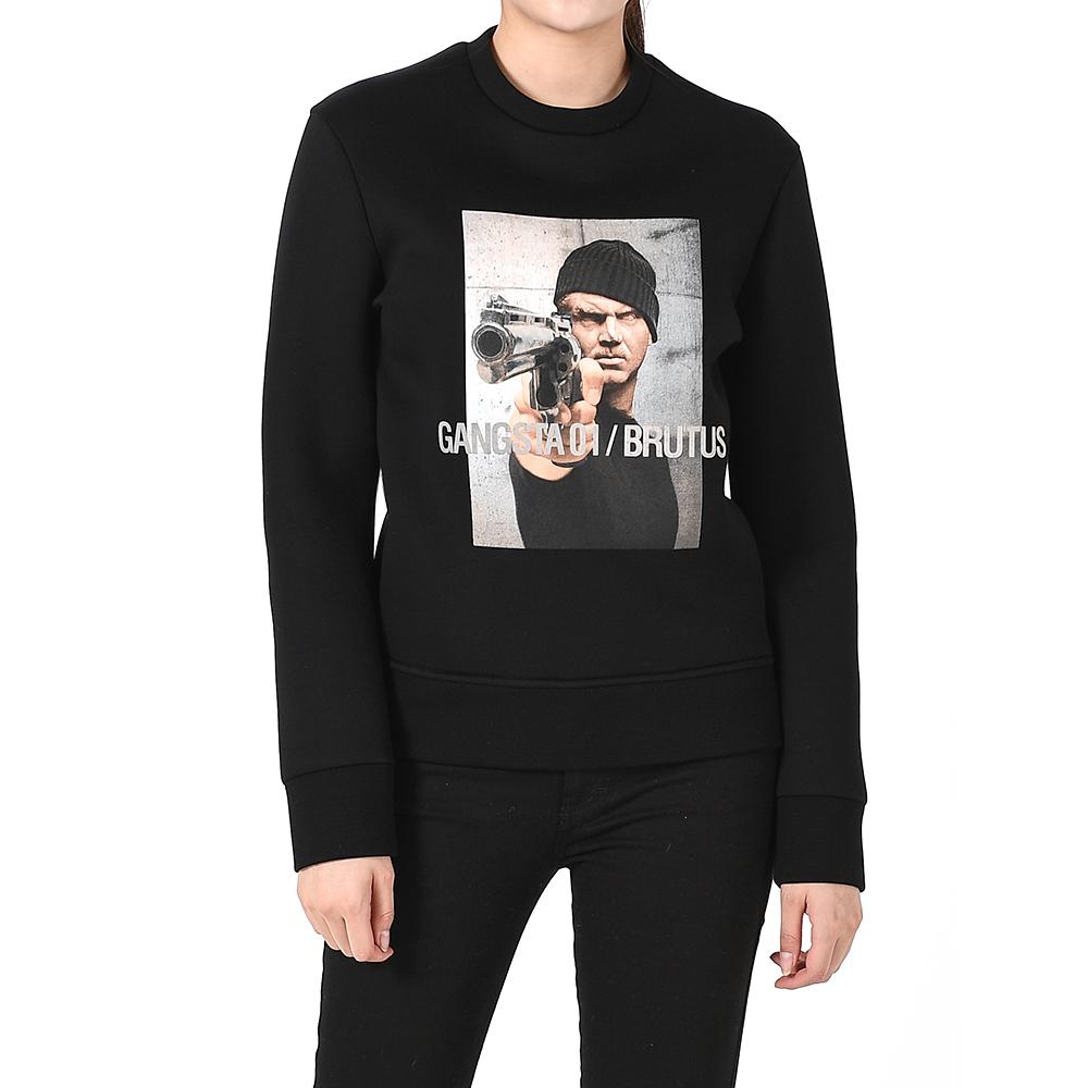 Neil Barrett Gangster Brutus Neoprene Black Sweatshirt