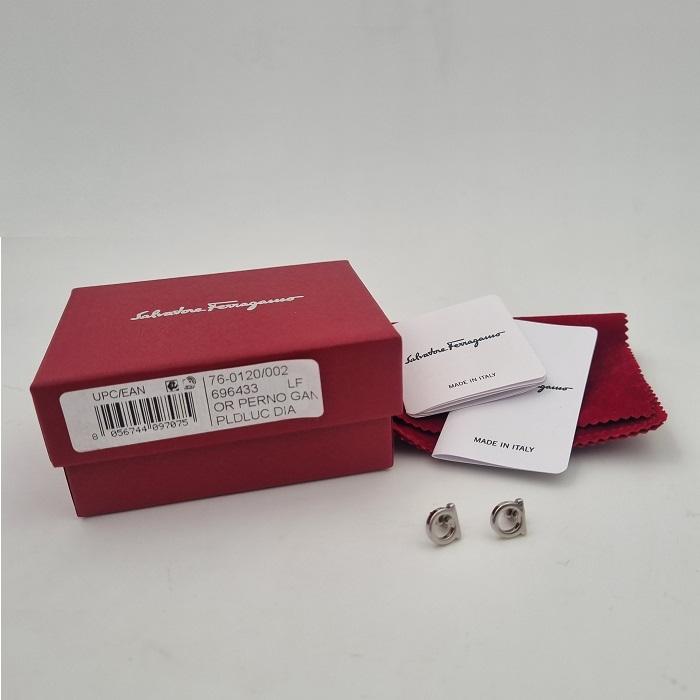 Ferragamo Gancini Silver Earrings