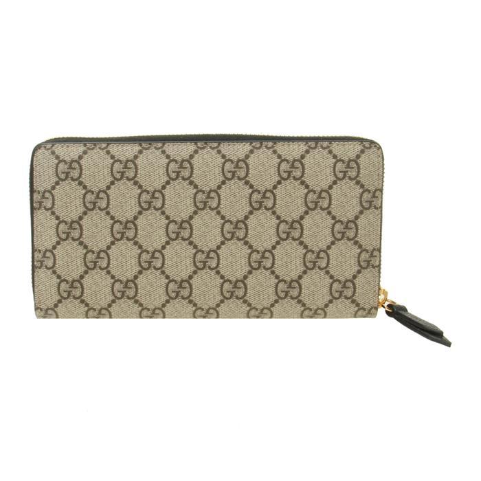 GUCCI GG Marmont Bicolor Leather Zip Around Continental Wallet